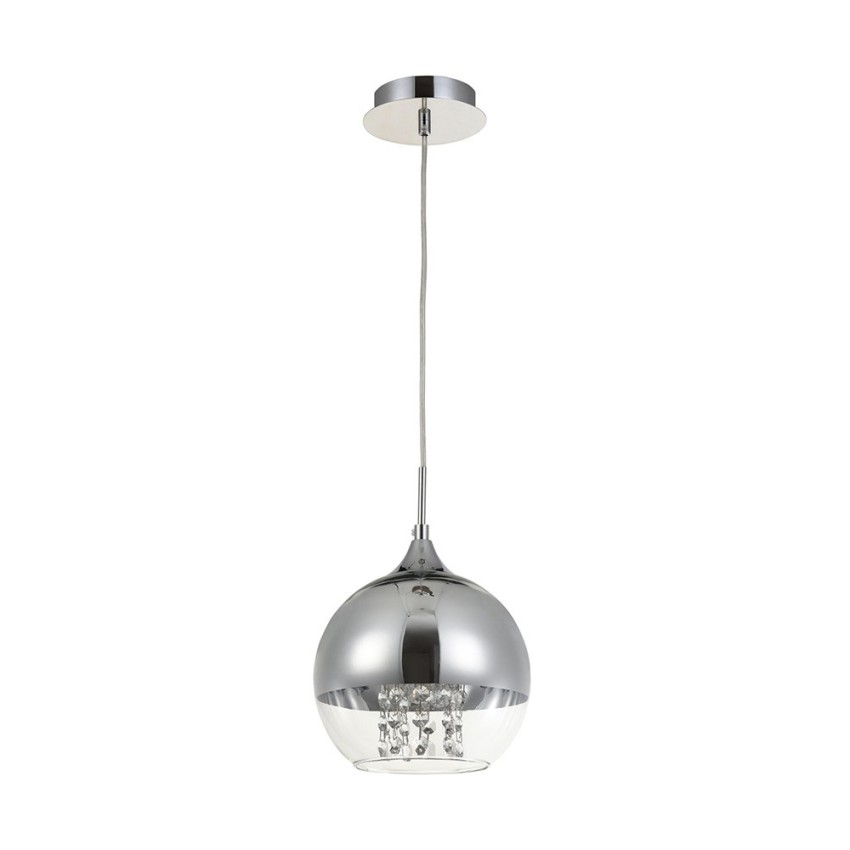 Maytoni Fermi Hanglamp Bolvormig Ø 20cm, Chroom Glas Aanbieding Maytoni Fermi Hanglamp Bolvormig Ø 20cm, Chroom Glas Aanbieding