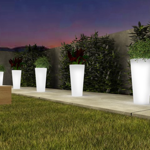 Hoge lichtvaas h102 voor tuinverlichting LED RGB solar Arkema Tondo Aanbieding