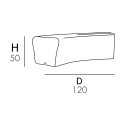 Modulaire tuinbank voor buiten van polyethyleen Arkema Althea Prijs