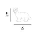 Gekleurde moderne tuinbeeld dieren Gallo Gatto Kimere Keuze