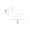 Gekleurde moderne tuinbeeld dieren Gallo Gatto Kimere Keuze