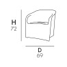 Buitenstoel polyethyleen tuin, balkon en horeca Lady Kortingen