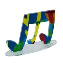 Kleurrijke popart muzieksculptuur decoratie Tricroma Voorraad