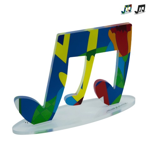Kleurrijke popart muzieksculptuur decoratie Tricroma Aanbieding