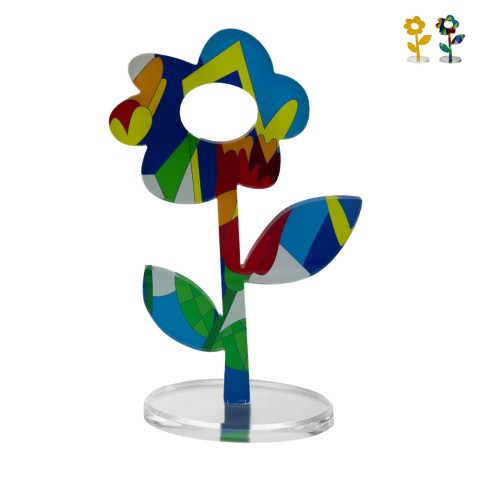Kleurrijke bloem decor in pop art stijl voor woonkamerplank Margherita Aanbieding