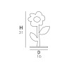 Kleurrijke bloem decor in pop art stijl voor woonkamerplank Margherita Prijs