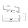 Inbouw elektrische haard 180cm LED vlam 1500W Amiata Catalogus