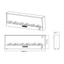 Elektrische haard 1500W vrijstaand en inbouw 50x20x50,7cm Vulture Catalogus