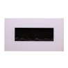 Wandhaard elektrisch wit 1500W met LED vlammen Monte Bianco Aanbod