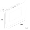 Wandhaard elektrisch wit 1500W met LED vlammen Monte Bianco Korting