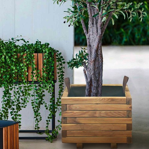 Houten plantenbak 40x40cm voor tuin, terras, buiten Gladys Aanbieding