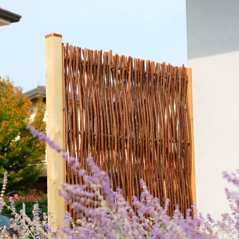 Gegrild houten hazelaarscherm 90x180cm voor tuin Aanbieding