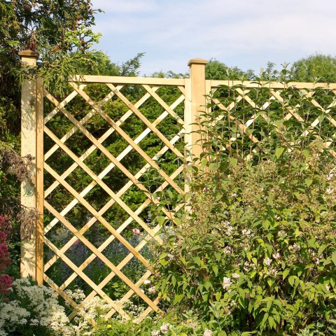 Klimrek voor planten in hout 40x180cm terras tuin Aanbieding
