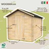 Houten tuinhuisje voor gereedschap 178x218cm enkele deur Formia Verkoop