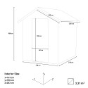 Houten tuinhuisje voor gereedschap 178x218cm enkele deur Formia Korting