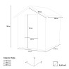 Houten tuinhuisje voor gereedschap 178x218cm enkele deur Formia Korting