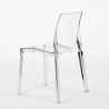 Ronde salontafel wit 70x70 cm met stalen onderstel en 2 transparante stoelen Femme Fatale Spectre Prijs