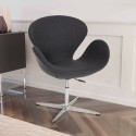 Moderne draaibare design bureaustoel fauteuil in grijze stof Robin Verkoop