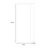 Houten boekenrek kantoor of woonkamer 4 planken 40x132 cm Duval Afmetingen