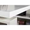 Glanzend wit hoekbureau met 3 laden 170x140cm Glassy Korting