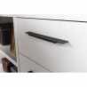 Glanzend wit hoekbureau met 3 laden 170x140cm Glassy Kortingen