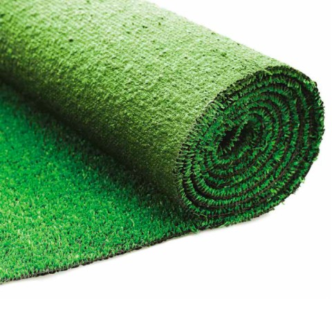 Kunstgras 10 mm nep grasrol met groene achtergrond Evergreen
