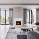 Vrijstaande elektrische haard met witte houten omlijsting Cambridge Aanbieding