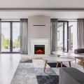Vrijstaande elektrische haard met witte houten omlijsting Cambridge Aanbieding