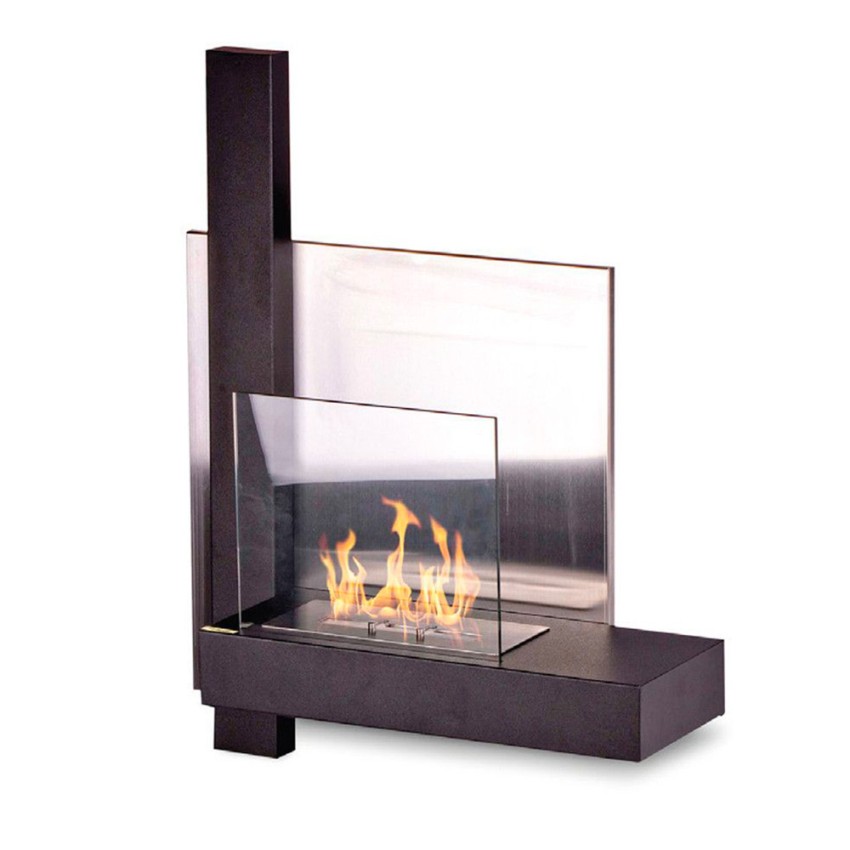 Moderne bio-ethanol wandhaard met gehard glas Vienna Aanbieding