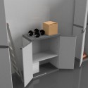 Multifunctionele tuinkast voor buiten van kunststof, 2 deuren met plank Tord Aanbieding