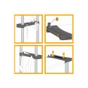 Opbergrek voor tuin, garage, kelder met 3 planken Rack Aanbod