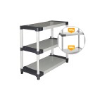 Opbergrek voor tuin, garage, kelder met 3 planken Rack Korting