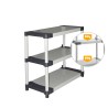 Opbergrek voor tuin, garage, kelder met 3 planken Rack Korting