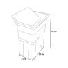 Buiten wasbak monoblock met wasplank 59x41x75cm Jo Karakteristieken