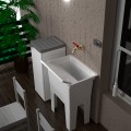 Buiten wasbak monoblock met wasplank 59x41x75cm Jo Aanbieding