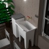 Buiten wasbak monoblock met wasplank 59x41x75cm Jo Aanbieding