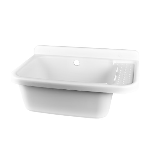 Buitenkraanwasbak in hars aan de muur 50x35x24cm Sink 50 Aanbieding