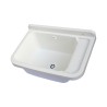 Buitenkraanwasbak in hars aan de muur 50x35x24cm Sink 50 Aanbod