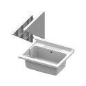 Wastafel wasruimte in hars met steunen Basis 45x50cm Aanbod