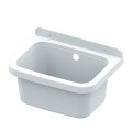 Wandgemonteerde wasbak van hars voor tuinwasgoed 39x39x24cm Sink 40 Aanbieding