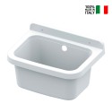 Wandgemonteerde wasbak van hars voor tuinwasgoed 39x39x24cm Sink 40 Verkoop