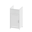 Wasmachinekast 39x39x78cm voor wastafel met 1 deur wit Mini Aanbieding