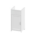 Wasmachinekast 39x39x78cm voor wastafel met 1 deur wit Mini Aanbieding