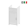 Wasmachinekast 39x39x78cm voor wastafel met 1 deur wit Mini Verkoop
