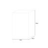 Wasmachinekast 39x39x78cm voor wastafel met 1 deur wit Mini Aanbod
