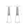 Gasverwarmer voor buiten met tafel, ideaal voor bar en restaurant, Solflame 