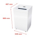 Professionele papierversnipperaar kantoor 3,9mm Pure 630 HSM Afmetingen