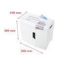 Papiervernietiger kantoor CD/DVD versnipperaar 4,5 x 30 mm X5 Shredstar HSM Karakteristieken