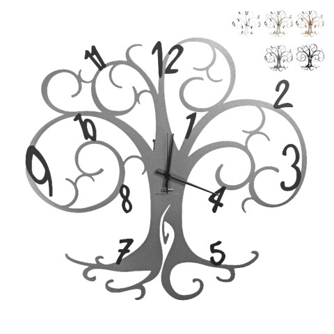 Handgemaakte metalen wandklok Albero Della Vita 60x55cm Ceart Aanbieding