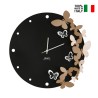 Ronde wandklok 40cm metaal handgemaakt Vlinders 3D dans Ceart Catalogus